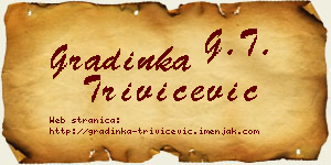 Gradinka Trivičević vizit kartica